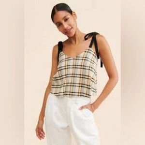 NWT Anthropologie Eve Gravel Vivienne Tank Top Sz-S